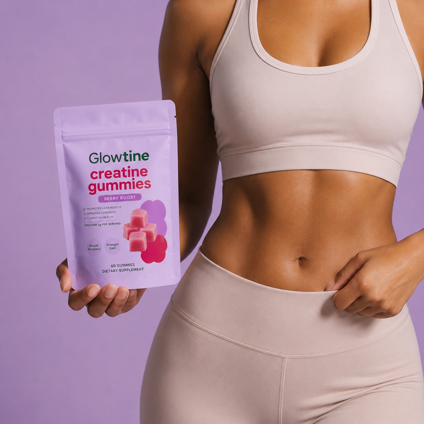 Glowtine™ Creatine Gummies (Geen Bulk of Bloating)