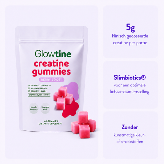 Glowtine™ Creatine Gummies (Geen Bulk of Bloating)